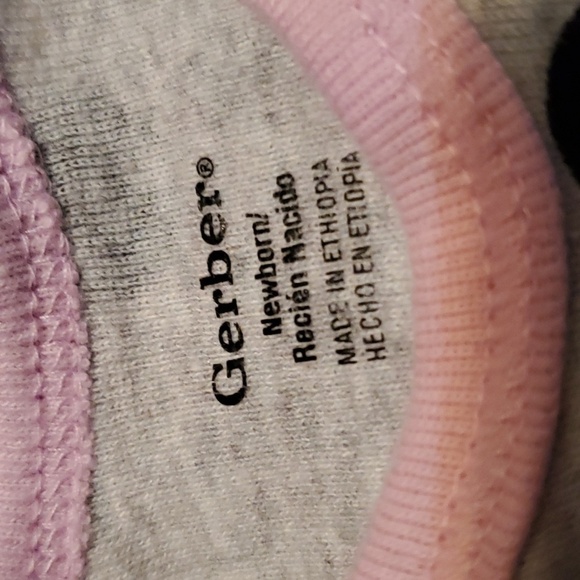 Carter's/Gerber Infant Girl's One Piece Bodysuits Size NB Set of 6 - Picture 5 of 13